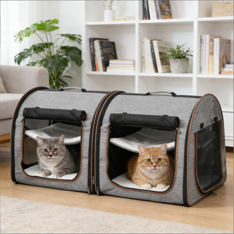 Cage de voyage pour animal de compagnie, sac de transport pour chat à parois souples