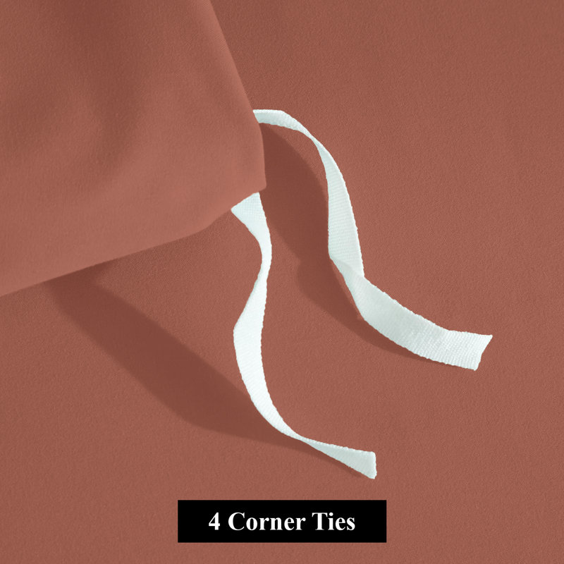 3-Piece Plain Duvet Cover Set – Silky Soft 100% Microfiber Bedding With Pillowcases, Machine-Washable, Peach