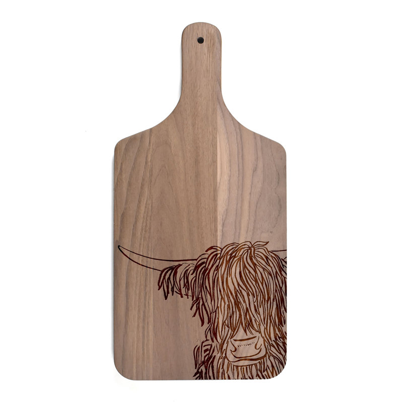 Wash Up Cow Sketch Paddle Cutting Board