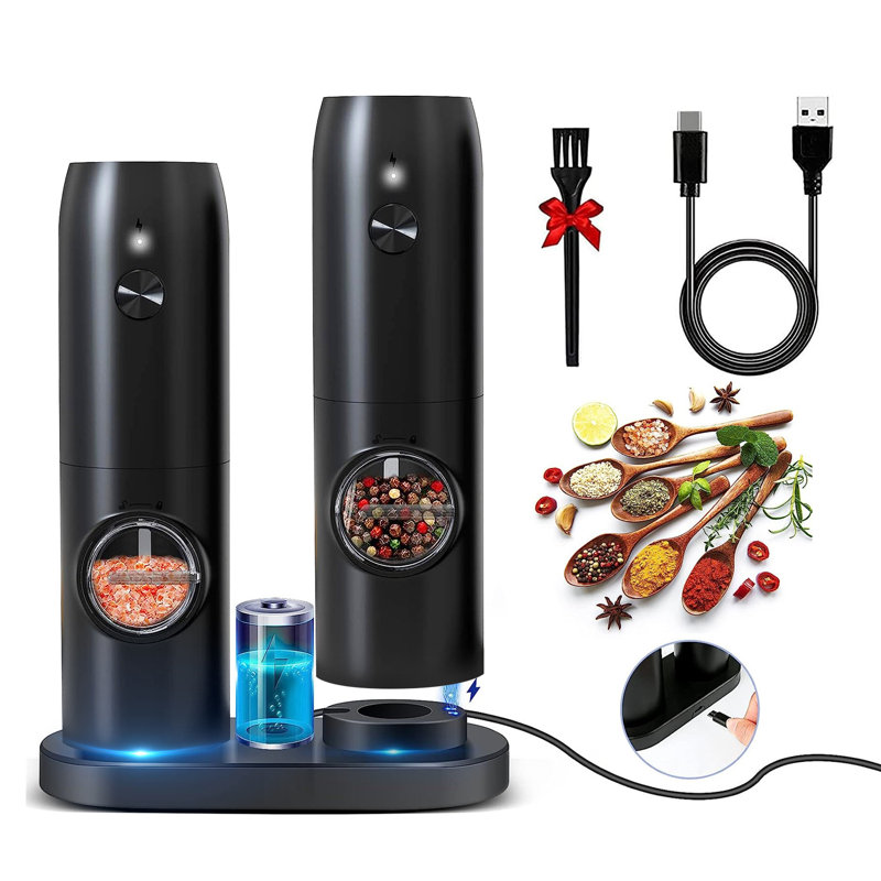 Base électrique rechargeable à moulin électrique à sel et poivre