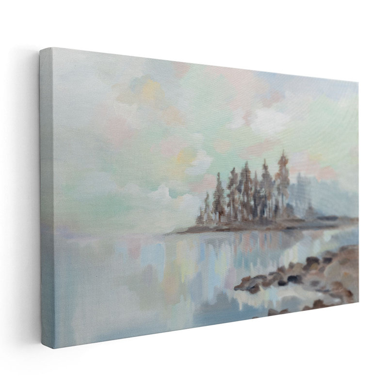 «Foggy Lake», reproduction d'art sur toile, H 20 po x l 30 po