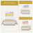 Twin Size Upholstered Bed with RGB LED Lights, Charging Station, Side Shelves & 2 Drawers-889488875-903883222