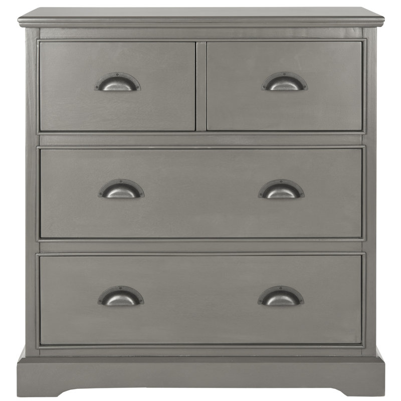 Commode 4 tiroirs Prerte, Gris