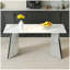 Table de salle à manger luxueuse 63 "x 31,5 x 30" en jade froide avec pieds papillon en acier inoxydable doré-1477066173