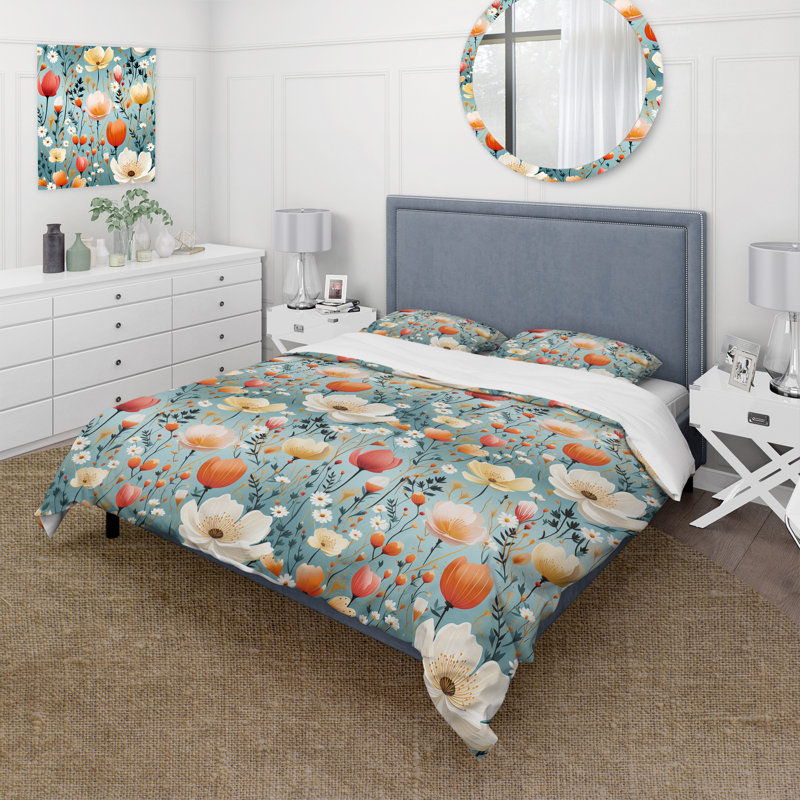 Ensemble de housse de couette Playful Oasis, Housse de couette pour très grand lit et 2 très