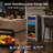 Euhomy 15'' W 3.2 Cu Ft 130 Cans Beverage Refrigerator - Freestanding/Built-In/Under Counter Cooler With Tempered Glass Door & Reversible Handle, Stores Beer, Wine, Drinks