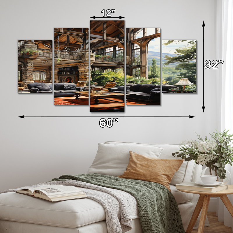 Berton - reproduction d'art sur toile - 5 panneaux