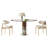 35-Inch Round Glass Dining Table