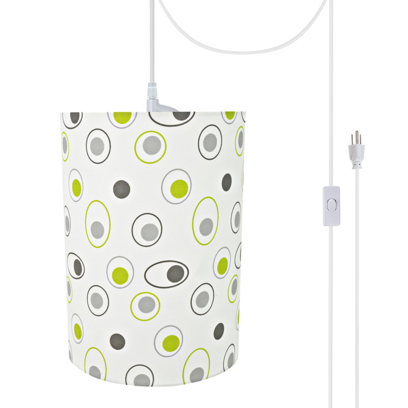 Hebden 1 - Light White Single Pendant, Off White/Green