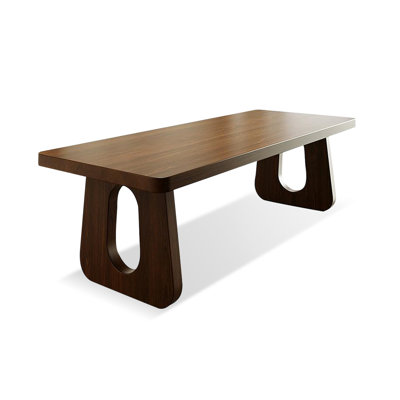 Bureaux rectangulaires en bois massif brun noisette