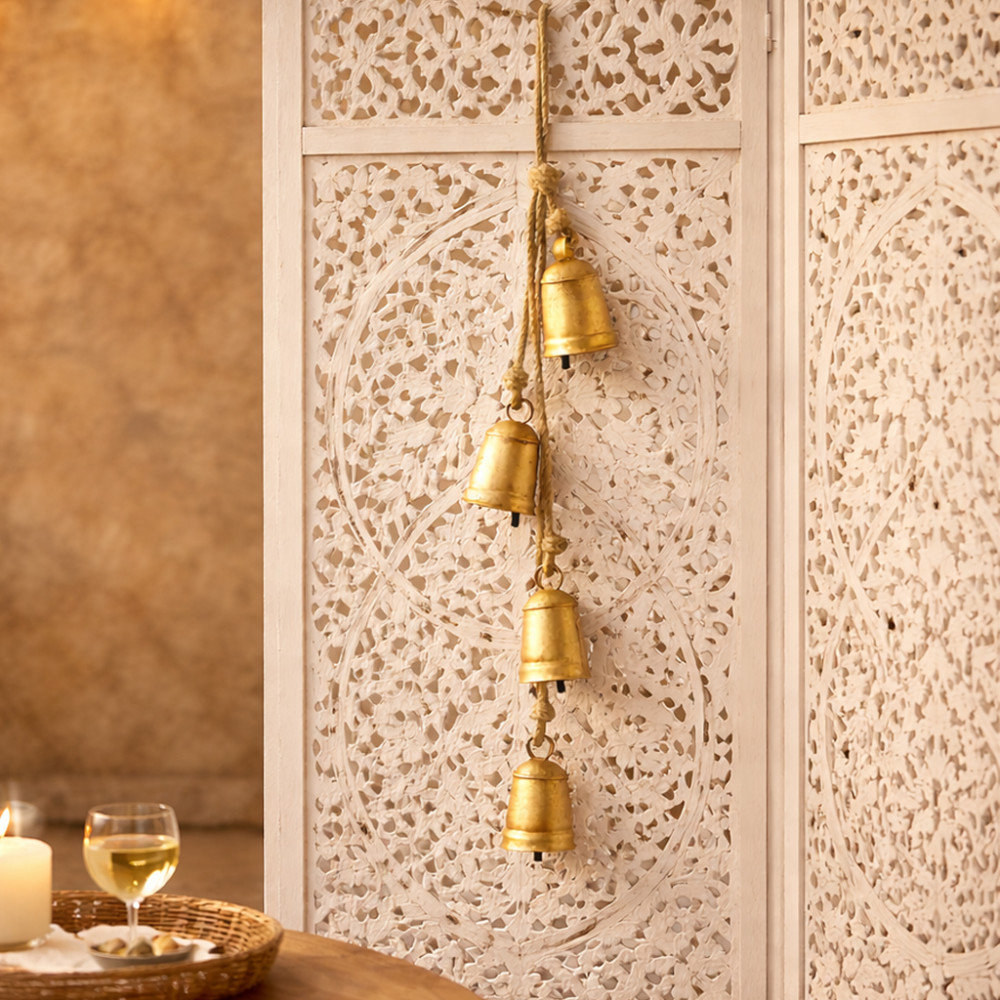 Decorative Bell Sculpture, Gold