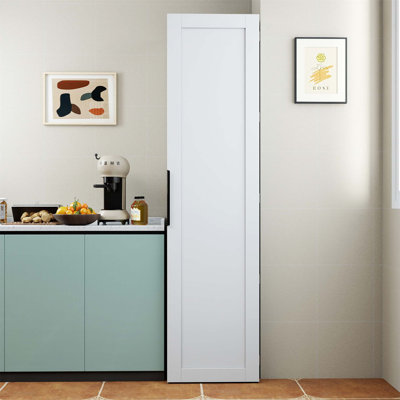 Freestanding Kitchen Pantry Cabinet with Adjustable Shelves and Doors, Perfect for Organized Storage in Kitchen, Living Room, and Dining Room