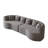 Curved Sectional Sofa, 106.3-Inch Oversized Modern Bone-Free Cloud Sofa With 6 Pillows, Luxury Corduroy Four-Seater Memory Foam Sofa, Deep Seat Design, Grey-592229327