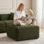 Repose-pieds 40 po carré en velours côtelé à compression pour canapé modulaire-1682975515