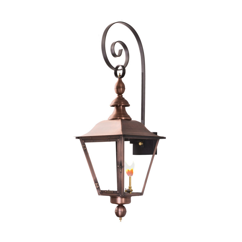 Eagletown 48.25'' Gas Powered Outdoor Lantern with Electric Candle