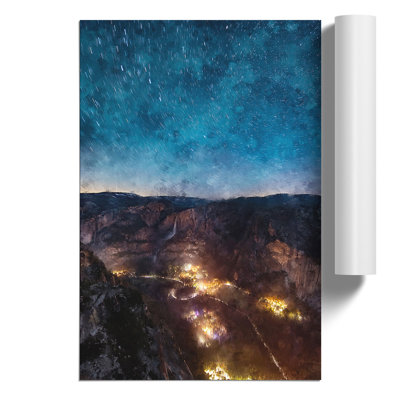 Yosemite National Park Painting - Frameless Print