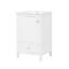 Meuble-lavabo de 20 po avec lavabo, armoire de salle de bain avec porte à fermeture douce, support de rangement et tiroir, blanc (ancien SKU: N725P185452K)