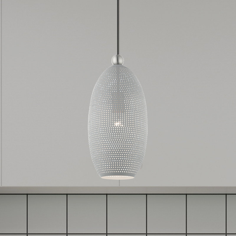 Luminaire suspendu géométrique 1 lumière Bion, Gris nordique