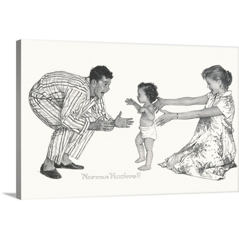 «Baby's First Step», art mural sur toile, Toile tendue, H 12 po x l 18 po x P 1,25 po
