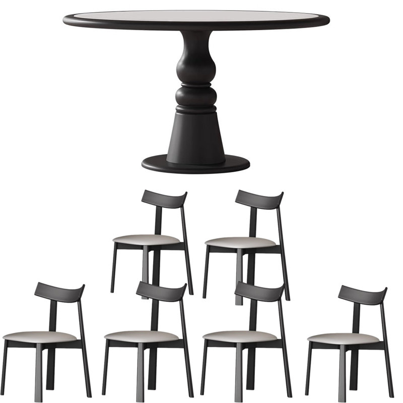 Table de salle à manger rétro vintage, H 29,52 po x L 42,24 po x l 42,24 po