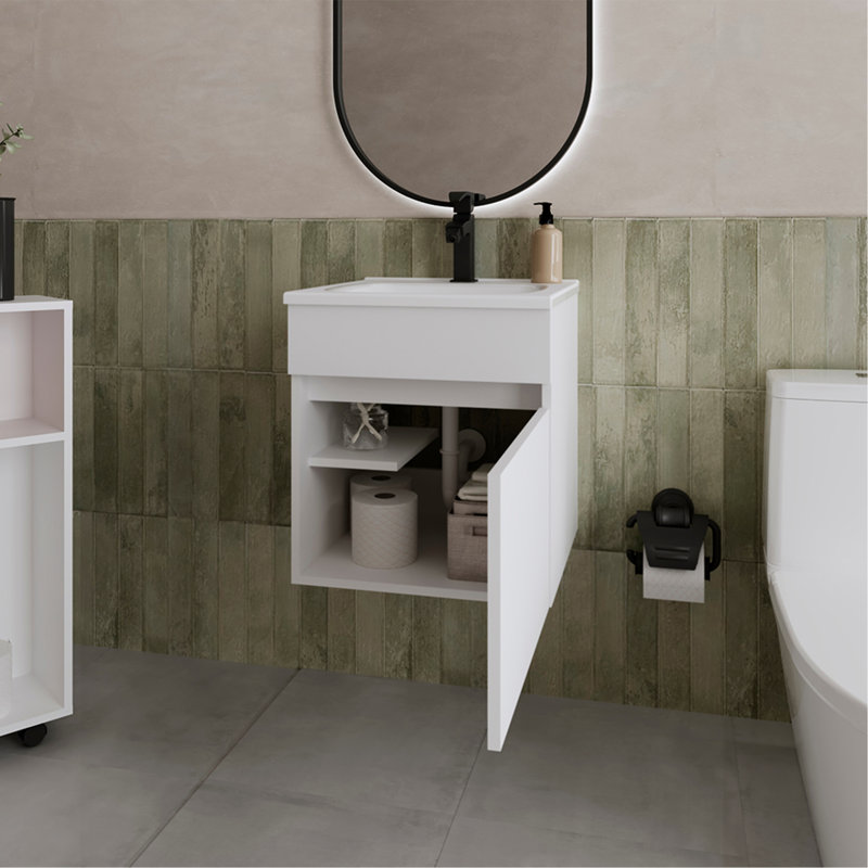 Meuble-lavabo, salle de bain (SANS ROBINET INCLUS), White
