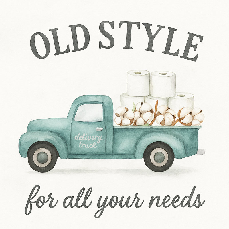 «Old Style Livraison camion», art mural rétro sur toile, H 20 po x l 20 po