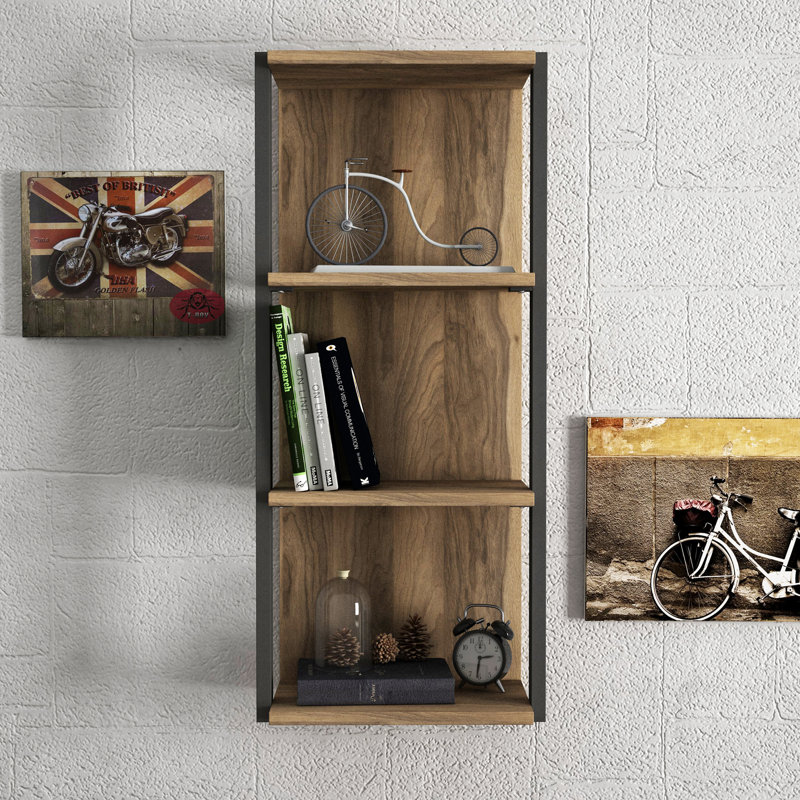 Geertruida 4 Piece Industrial Pipe Shelves