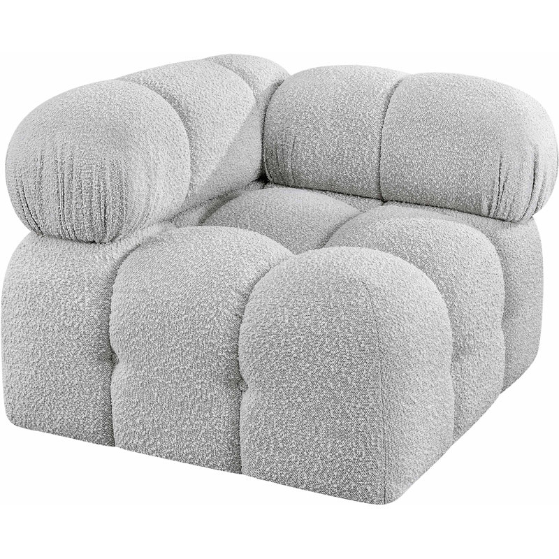 Ames 34 de large, Tissu gris bouclé