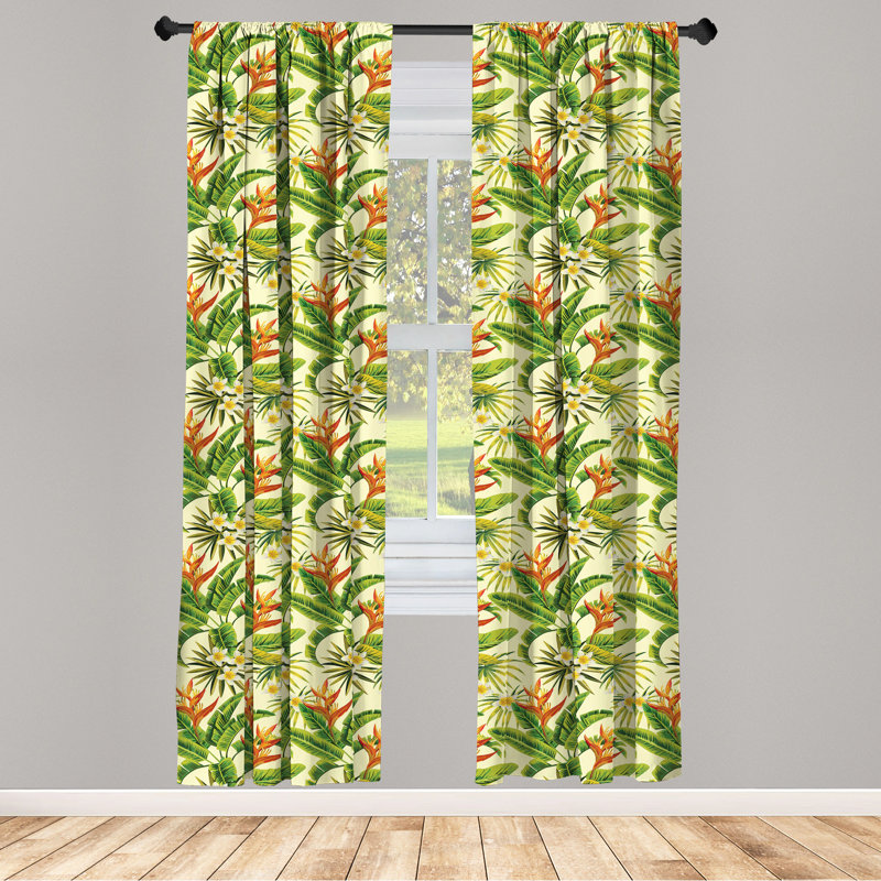 Panneau coulissant semi-diaphane avec passe-tringle Tropical, 28 po x 84 po
