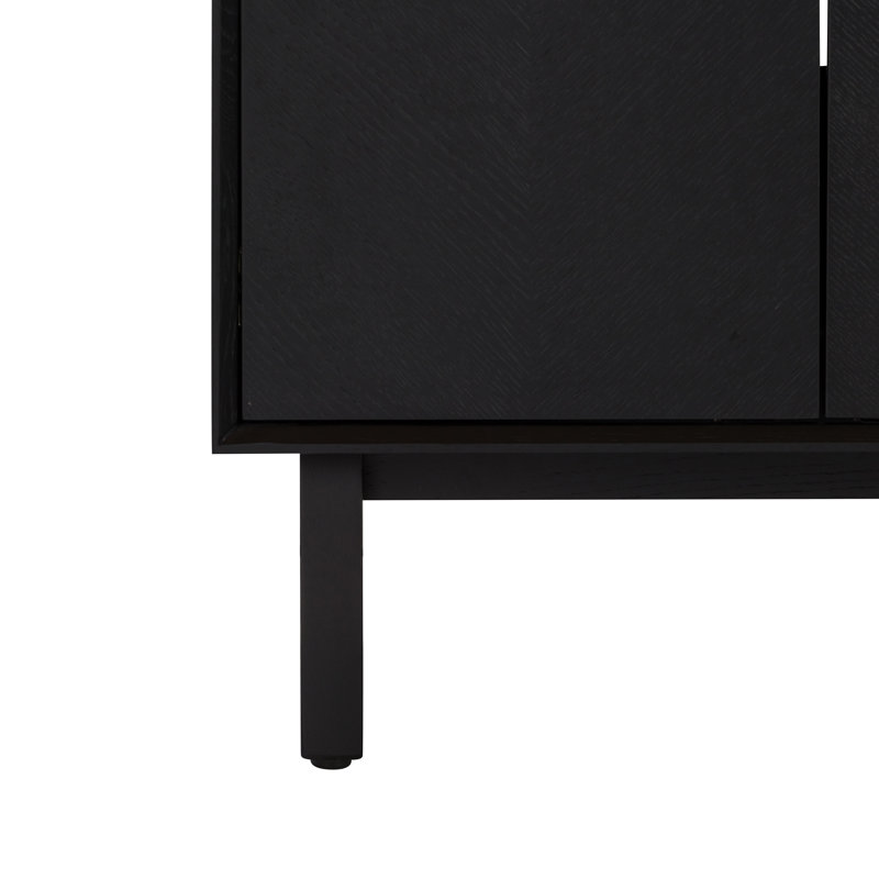 Adele 60'' Black Oak Double Bathroom Vanity Base