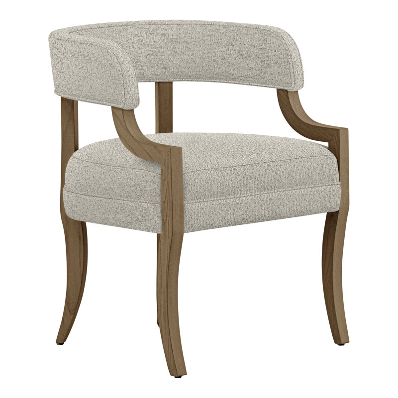 Thom Filicia Home Otisco Upholstered Back Arm Chair, Tuck Metal, Hampton