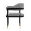 Fauteuil en chenille de métal gris Lia-965954704