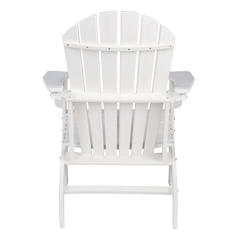 Emory Foldable Outdoor Adirondack Chair, White