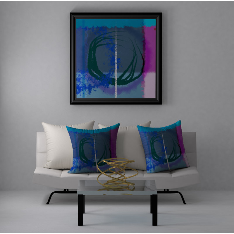 Abstract Reversible Throw Pillow, 20" H x 20" W