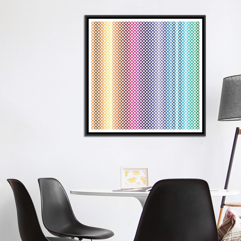 Albree Modern Pride Pattern II, impression sur toile, H 37 po x l 37 po x P 1,5 po, Toile avec cadre noir, Non mat