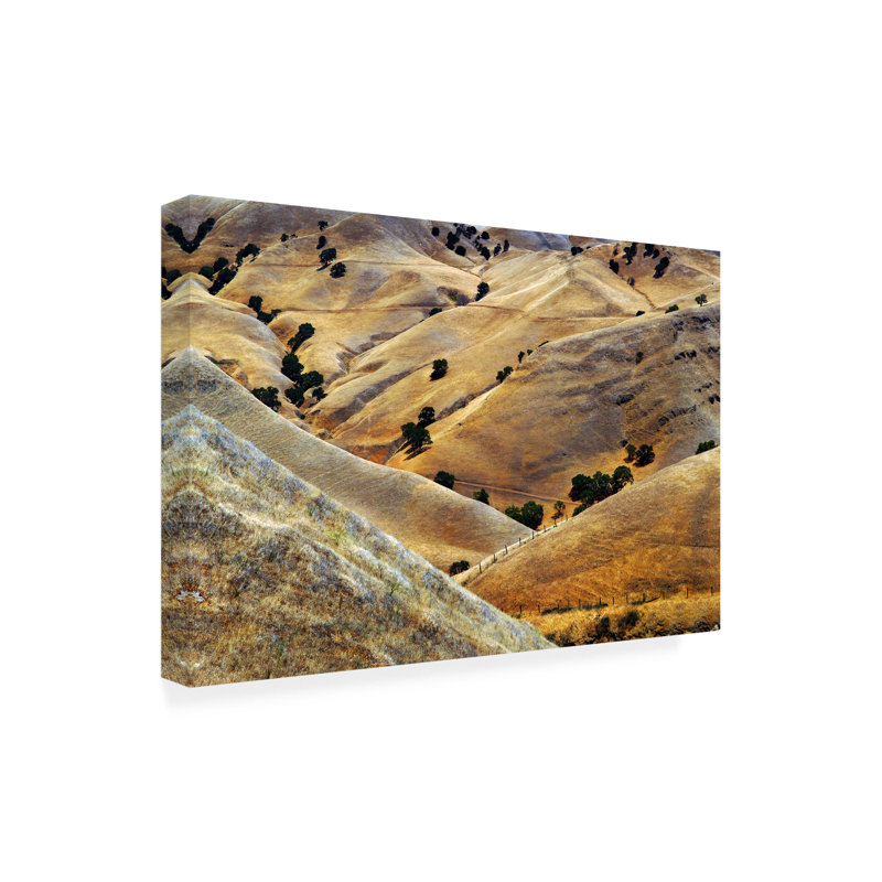 Art mural sur toile tendue - «Golden Hills» de Jure Kravanja pour décoration de salon, de chambre à coucher ou de bureau - 22 x 32