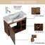  Ensemble de meuble-lavabo simple 28 po avec plateau en céramique Oakchade-546604953-546604952