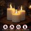 Ensemble de 3 bougies colonne en verre rechargeables sans flamme USB avec minuterie à télécommande en cire et lumière à intensité variable