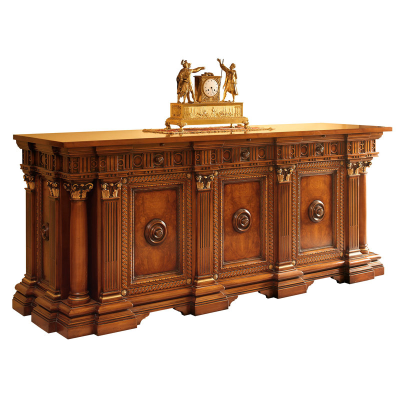 New Empire 96.1'' W Solid Wood Sideboard, Honey Walnut