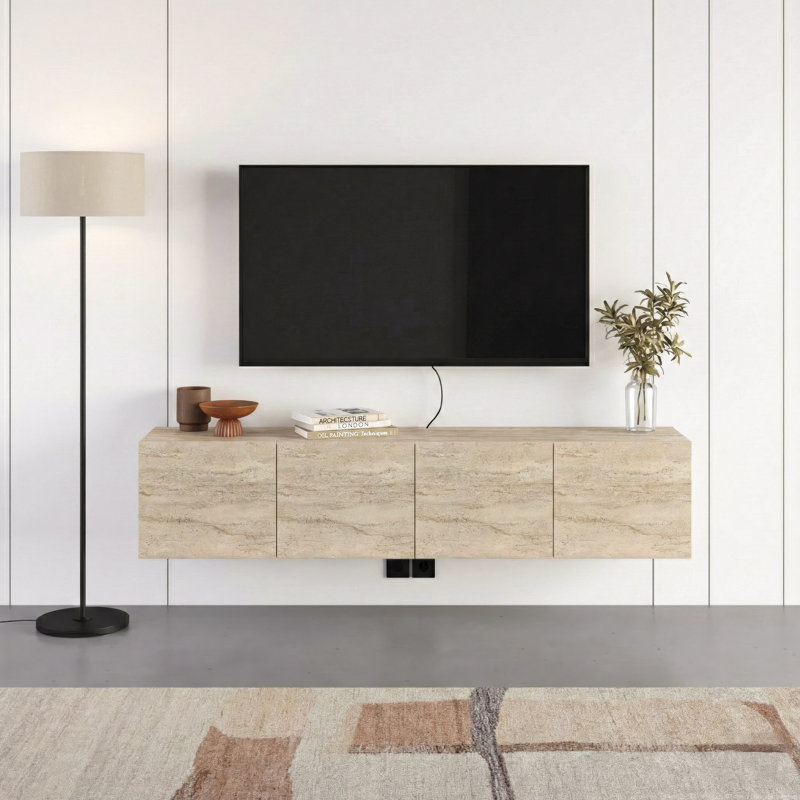 Unfinished TV Stand for TVs up to 65", Travertine