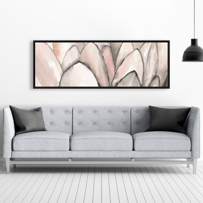 Blush Pink Flower Print On Canvas