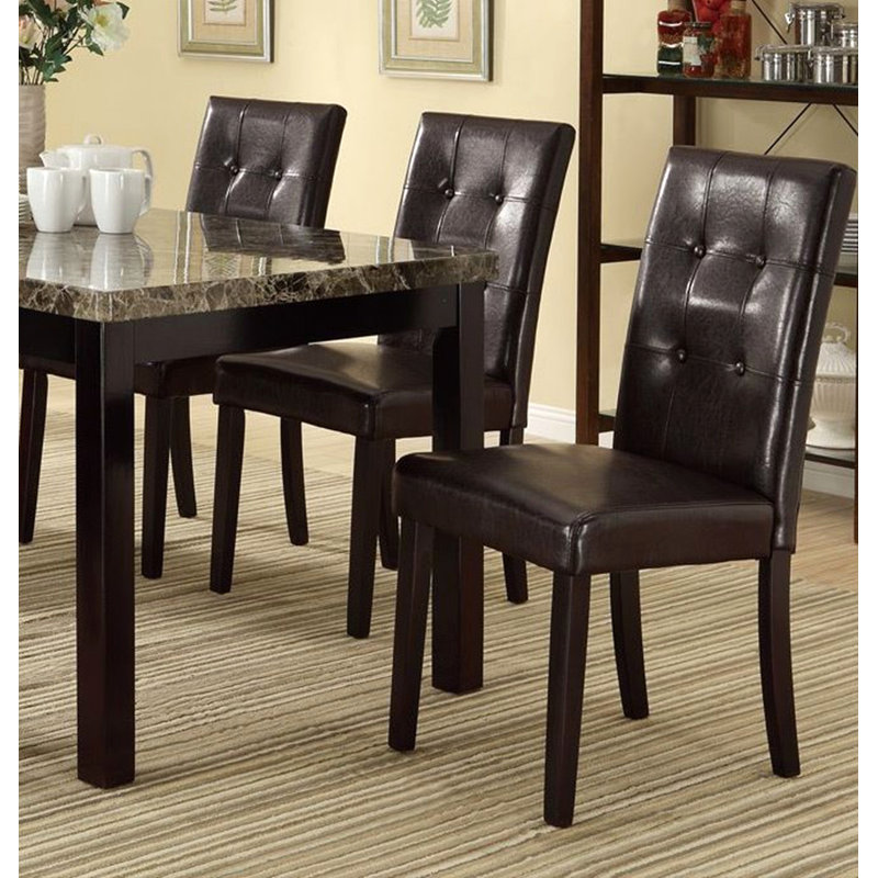 Ensemble de salle à manger 7 pièces et 6 chaises d'appoint en faux marbre