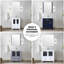 Meuble-lavabo simple blanc 54 po L, 18,25 P, fermeture en douceur, plateau en céramique avec une finition de longue durée, profondeur de 17,33 po, fermeture, rangement dans l'armoire et les tiroirs-121114242