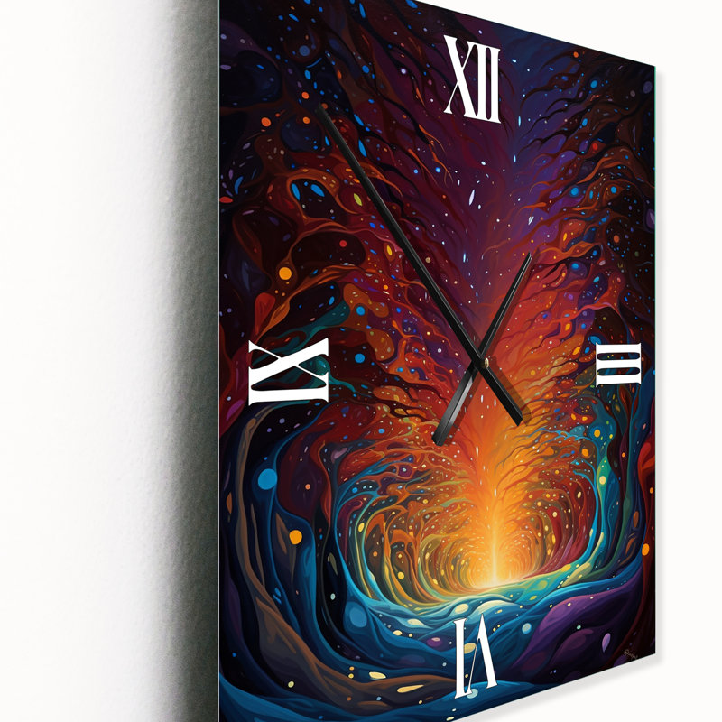 Mysterious Rainbow Vision Landscape II - Abstract Landscape Very Large Wall Clocks, 40" H x 30" W x 1" D