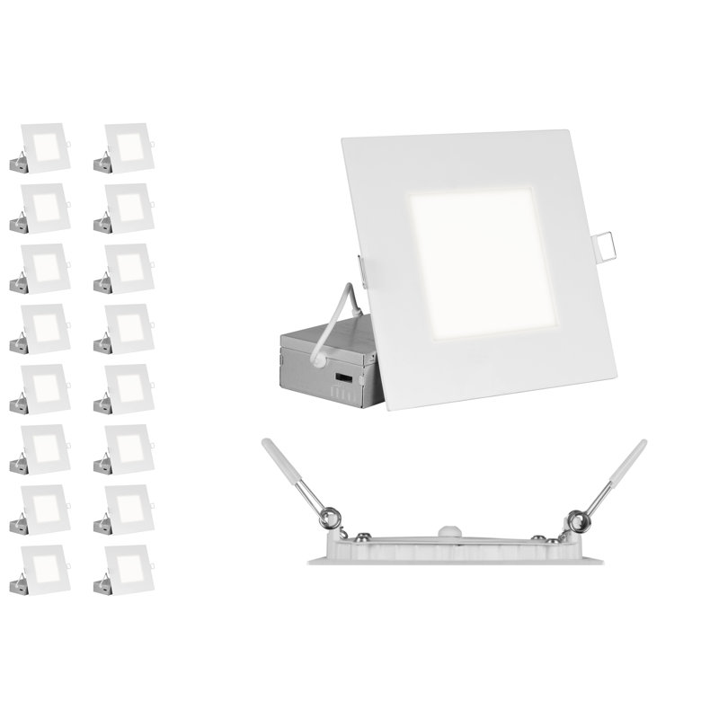 Reliable 6 po Ensemble de 16 lumières DEL Square Remodel