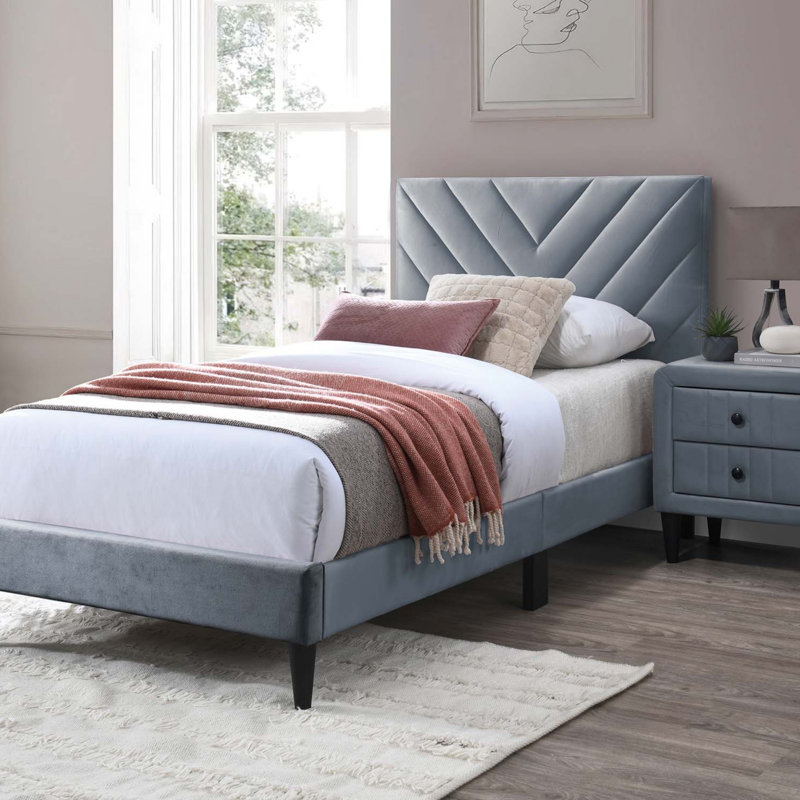 Twin Bed, Gray