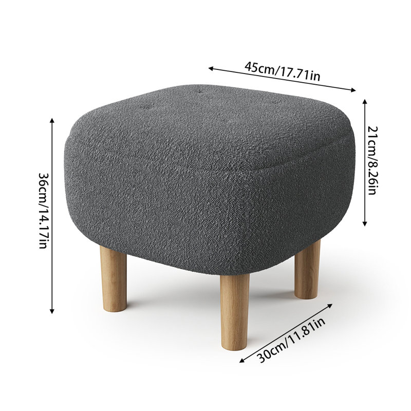 Upholstered Bench, Dark Grey