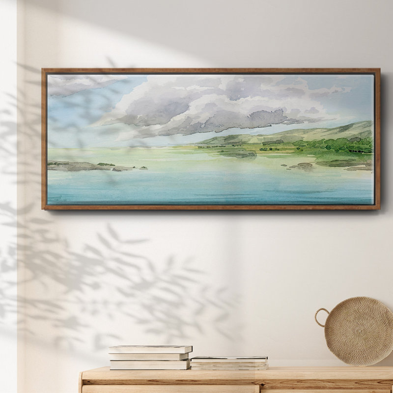 Clear Lagoon I- Framed Canvas