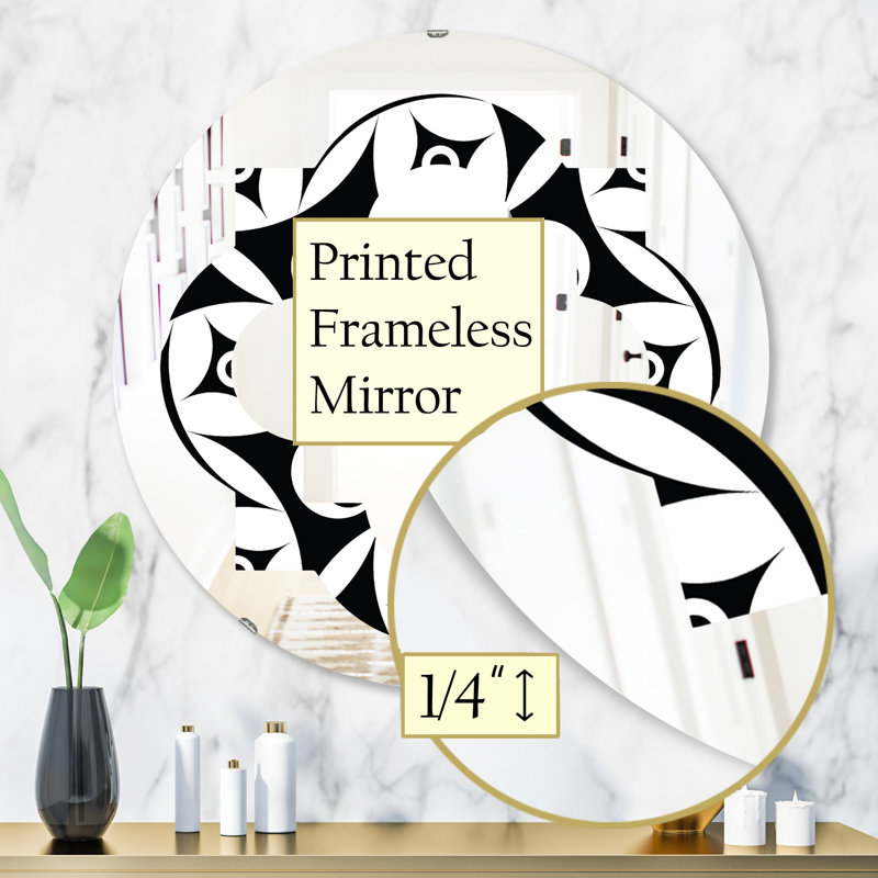 Miroir mural Quatrefoil, H 31,5 po x l po