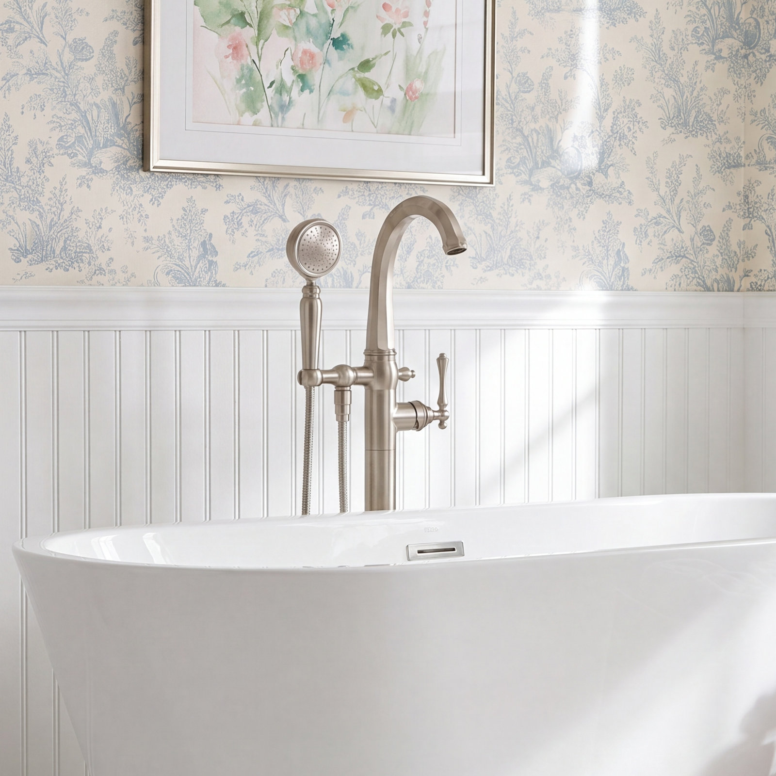 Kelston Freestanding Bath Filler Trim, Vibrant Brushed Nickel